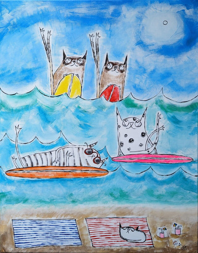 Quadro gatto siamese - , originale