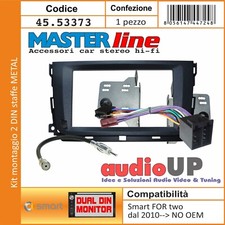 MASCHERINA RADIO 2 DIN SMART FOR TWO SENZA RADIO ORIGINALE 2010>2014 + ACCESSORI