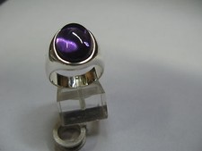 LARGE AMETHYST 925 SILVER