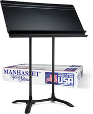 - 5401 LEGGIO DA ORCHESTRA NERO QUATTRO PAGINE per DIREZIONE, Base Ampia E Stabi