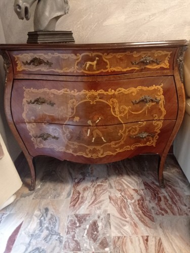Comò bombato originale - originale, legno