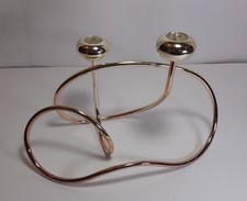 Silver 2 Flame Candle Holder