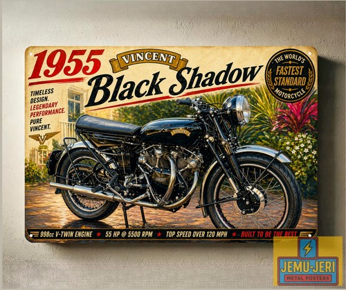 Poster metallo per moto - in,