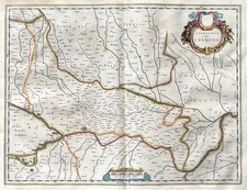 Cremona Piacenza Casalmaggiore Pontevico Mappa Blaeu 1640