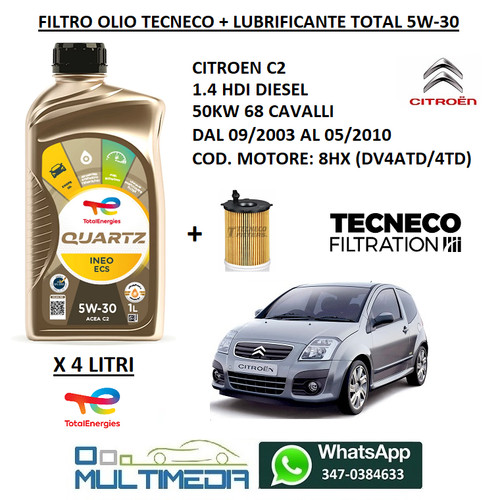 Kit filtro olio lubrificante - olio, e
