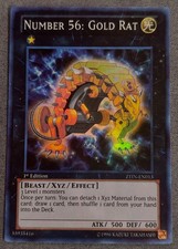 Yu-Gi-Oh! Zexal Numero Number 56: Gold Rat ZTIN-EN013 Super Rare 1st Edition 