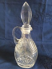 1950 Ampolla Bottiglia Bottiglietta Vetro Pressato Olio Aceto Profumo -dis-