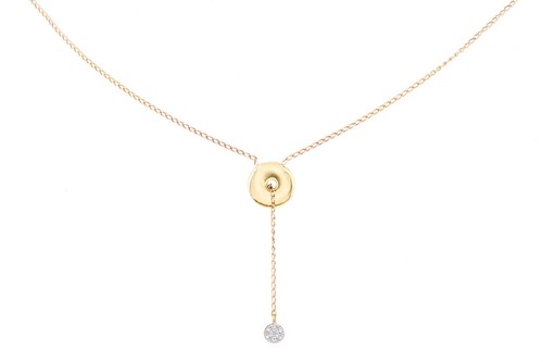 Collana goccia cerchio oro