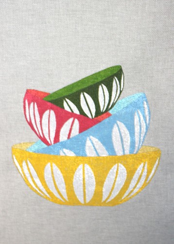 Needlepoint tela mid century - tela, mid-century