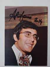 AL BANO CARRISI ORIGINALE AUTOGRAFO CARlTOLINA 10x15cm SIGNED CANTANTE ALBANO