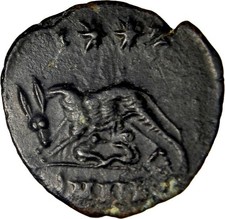 Costantino II Urbs Roma AE