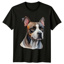 Maglietta American Pit Bull Terrier cane ritratto arte