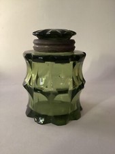 DESIGN ANNI'50 - CONTENITORE VETRO CON INSERTO METALLICO