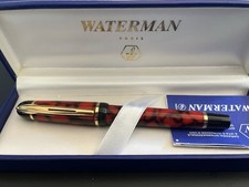 Penna a sfera Waterman Phileas corallo marmo rosso e oro  in scatola