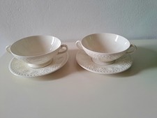 Set due tazze da consommè con piattini WEDGWOOD ETRURIA & BARLASTON porcellana