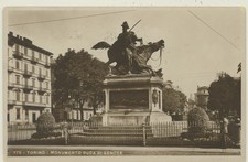 TORINO -MONUMENTO DUCA DI GENOVA 1931 CARTOLINA D'EPOCA