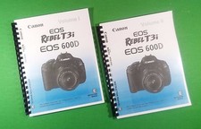 Manuale d'uso per fotocamera Canon EOS 600D Rebel T3i 324 pagine con cover trasparenti!