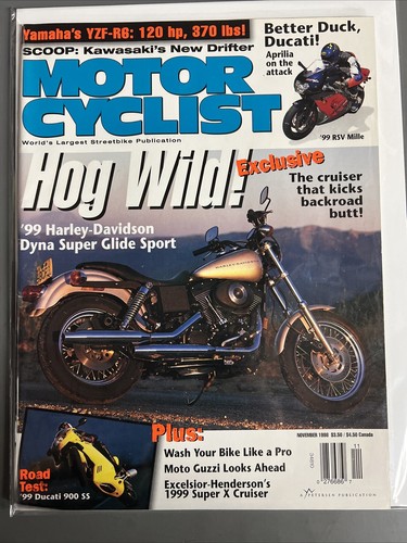 Motorcyclist magazine nov 1998 - magazine,