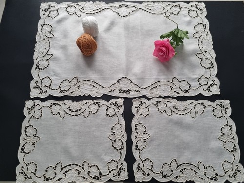 Set centrini puro lino - set, 3