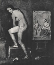 Achille Funi - Nudo nello studio - Heliogravure 1955