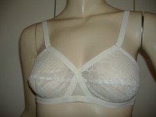 VINTAGE REGGISENO PIZZO BIANCO CINZIA 2 BRA SEXY LINGERIE INTIMO LEGGI LE MISURE