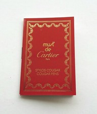 CARTIER Booklet Libretto Manual Stylos Pens COUGAR Must De Cartier 