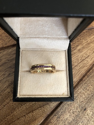 Anello ametista monofascia