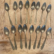 LOTTO CUCCHIAIO piccolo alpacca dolce frutta caffe’ vintage 16 pezzi collezione