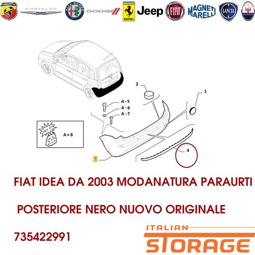 Fiat idea 2003 modanatura - fiat,