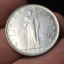 100 LIRE 1956 - CITTÀ DEL VATICANO - PAPA PIO XII