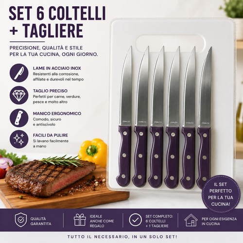 Set coltelli bistecca - 6,