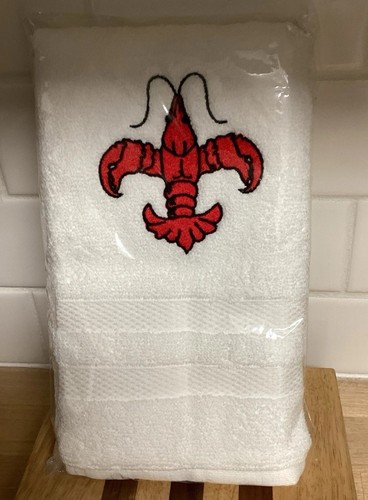 Asciugamano bianco ricamato