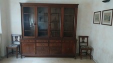 libreria in legno antico noce H 220 cm / L 232 cm / PROFONDITA' 46 cm