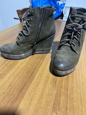 Scarpe Geox Colore Verde Scuro Taglia 39 Stringate con Zeppa Alta Mimetica 