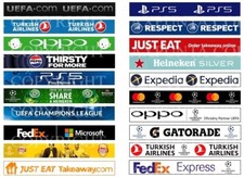 ZEUGO  20 STICKERS CHAMPIONS LEAGUE 2025-26 ADESIVI PER TRANSENNA