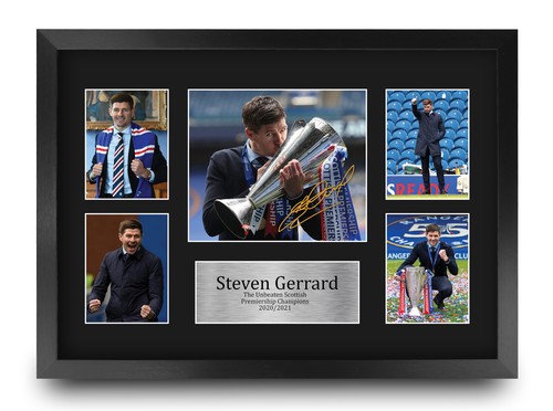 Steven gerrard firmato rangers - firmato,