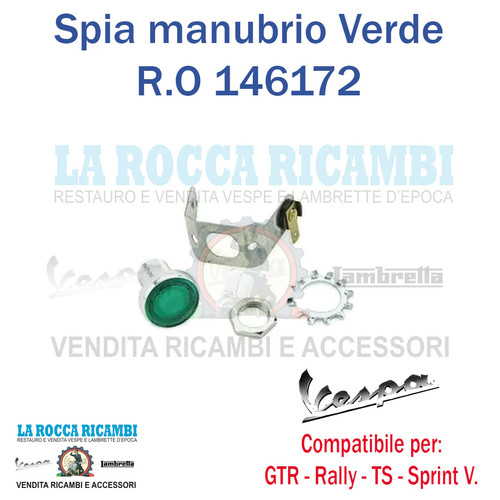 Luce spia manubrio verde - spia,