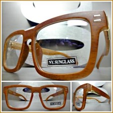 Occhiali Da Vista Vintage Retro Classici Da Uomo Con Montatura In Legno Finta