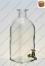 Bottiglia ANTICA FARMACIA 1 LT in vetro con TAPPO e RUBINETTO ORO FUNZIONANTE