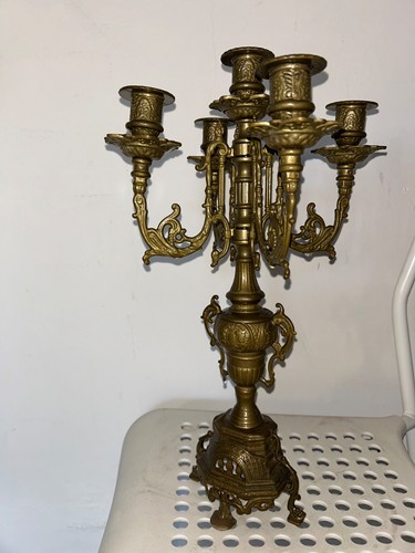 Candelabro vintage ottone - candelabro, oro