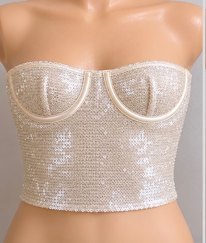 Zara top corsetto paillettes - zara,