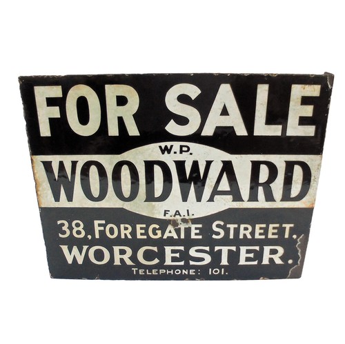 Estate agent enamel sign - enamel,