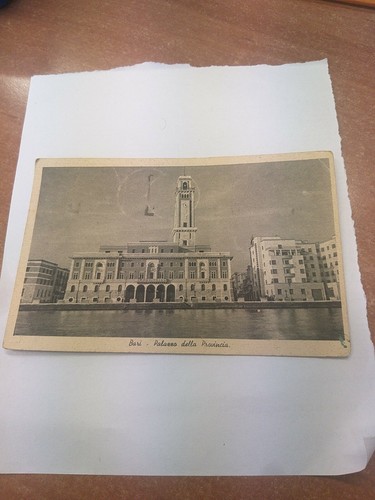 Cartolina bari palazzo della - bari,