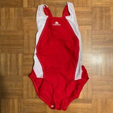TURBO COSTUME BAMBINA INTERO PISCINA MARE ROSSO/BIANCO TAGLIA 10ANNI