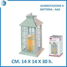 Lanterna lanterne antica shabby finta candela decorazione decori quadra led 1414