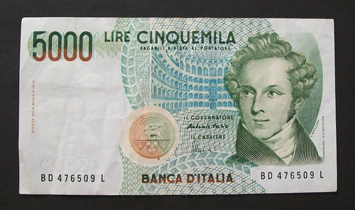 5000 lire vincenzo bellini - 5000,