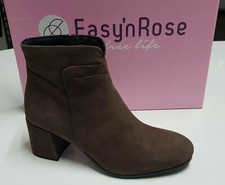 EASY'N ROSE by Relaxshoe Stivaletti con zip in camoscio Marrone. Tacco 60 n° 39