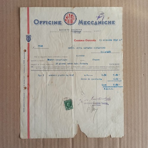 1932 safiu officine meccaniche - safiu,