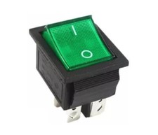 interruttore bipolare a bilanciere ON-OFF 250V 16A 32x25mm luminoso