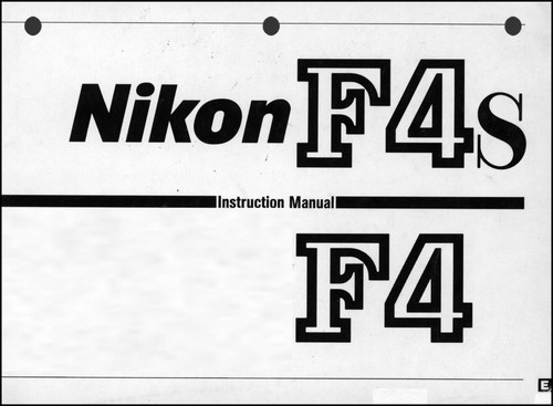 Nikon f4s manuale utente - f4, e